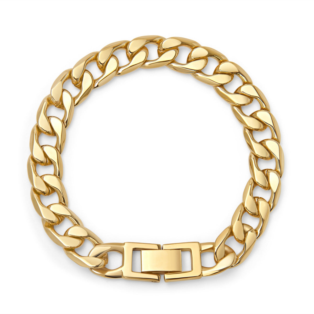 Gold Stainless Steel Flat Links Bracelet/Anklet | Sensitive Skin