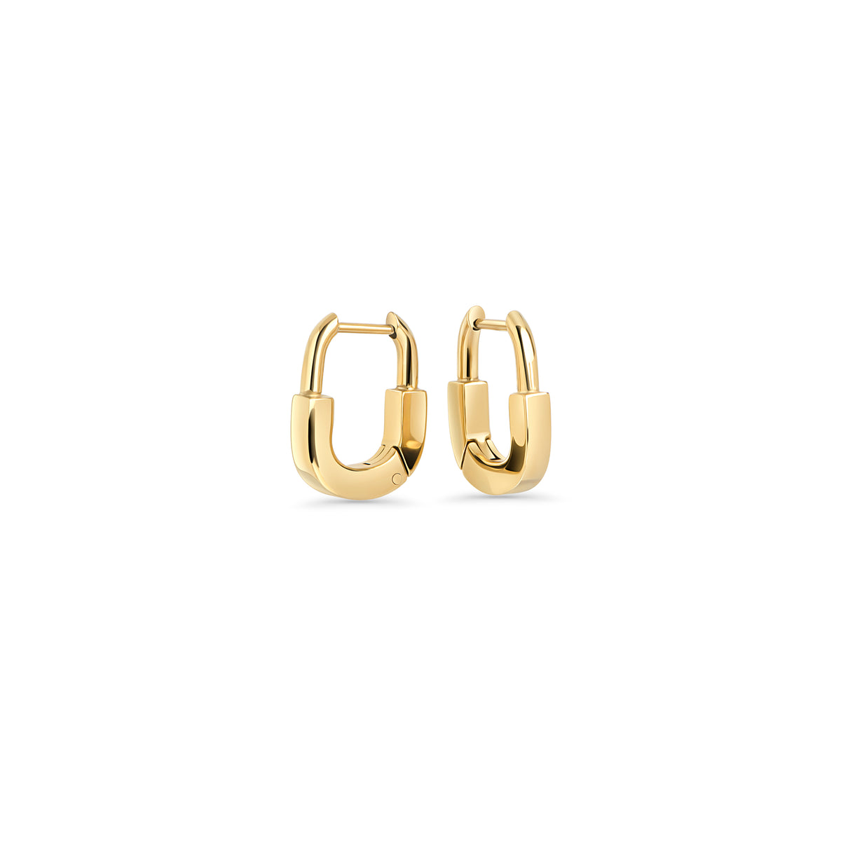 Gold Small Lock Huggie Earrings Stainless Steel MIAJWL – Mia