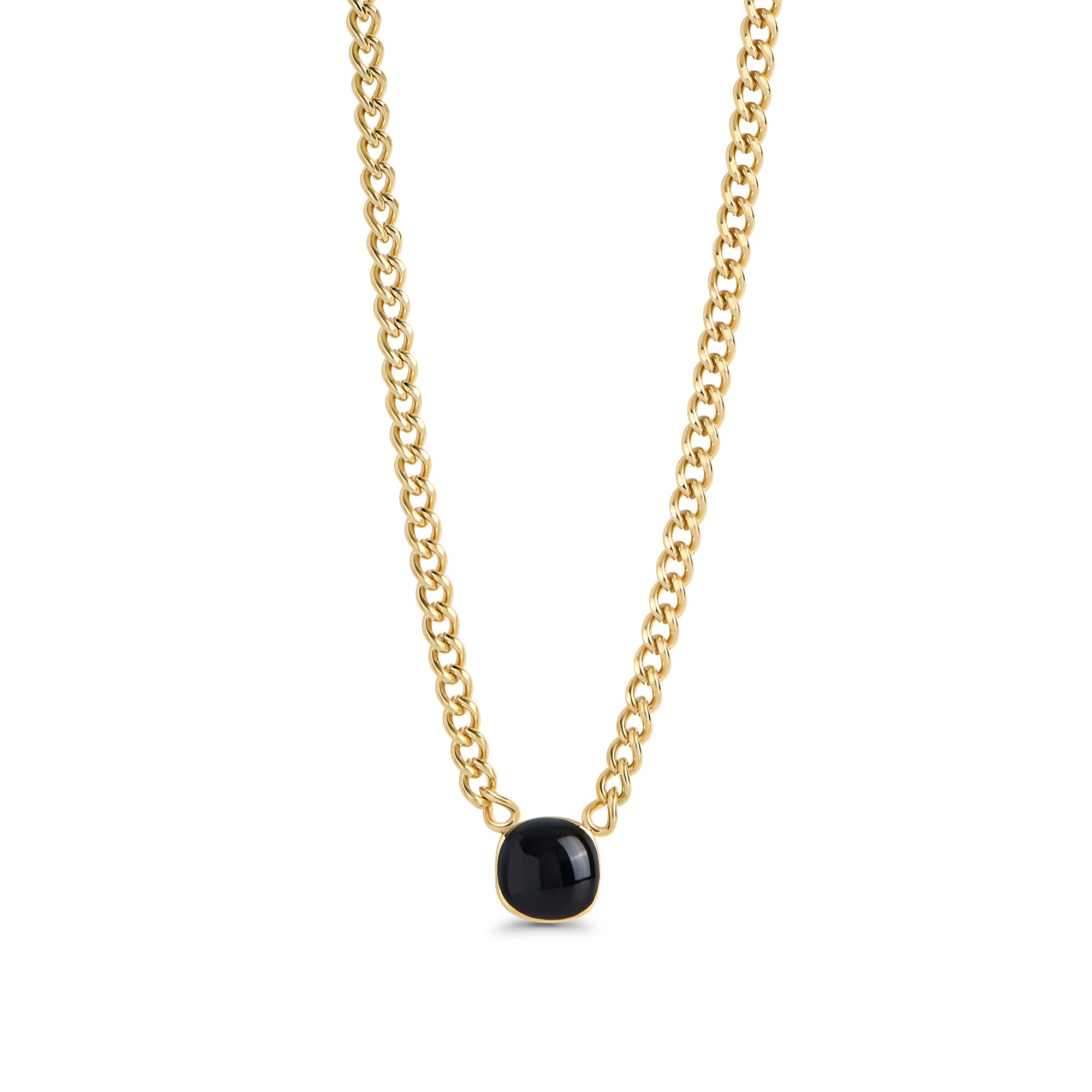 Gold and Black Stainless Steel Necklace | Modern & Chic | MIAJWL
