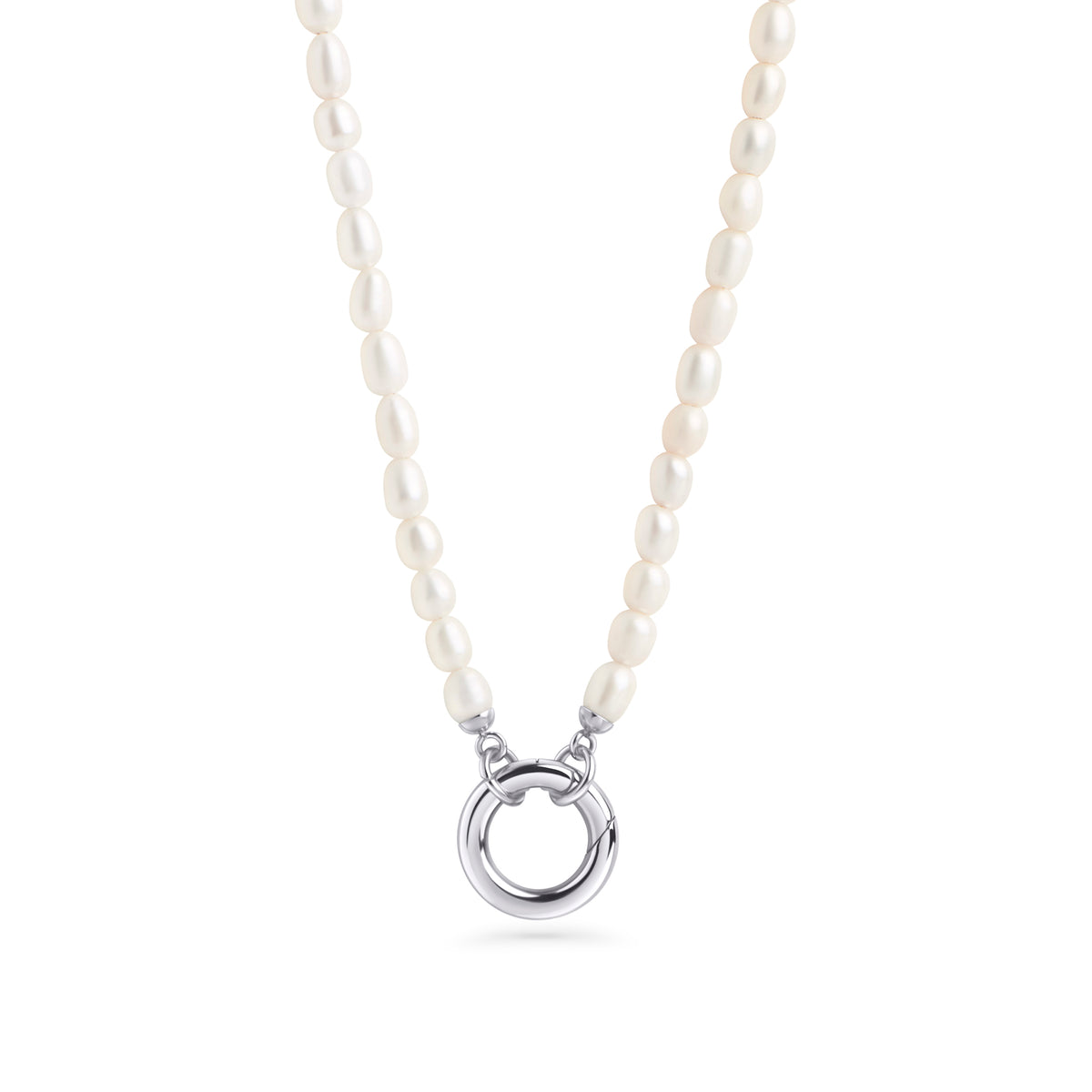 Collier argent massif pendentif petite lune