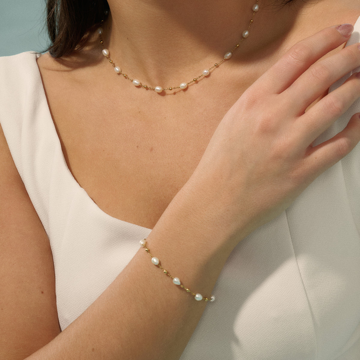 Pearl & Bead Necklace | Safe for Skin | MIAJWL – Mia Bijoux