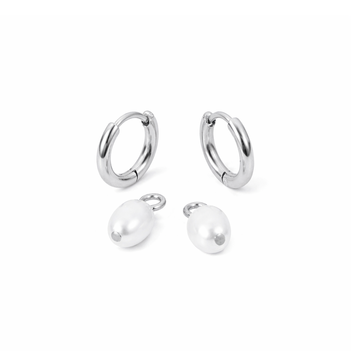Convertible Real Pearl Huggie Earrings | Hypoallergenic | MIA