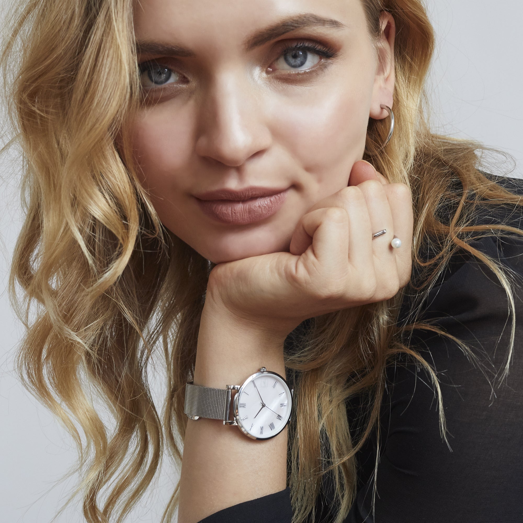 minimal classic gold watch women