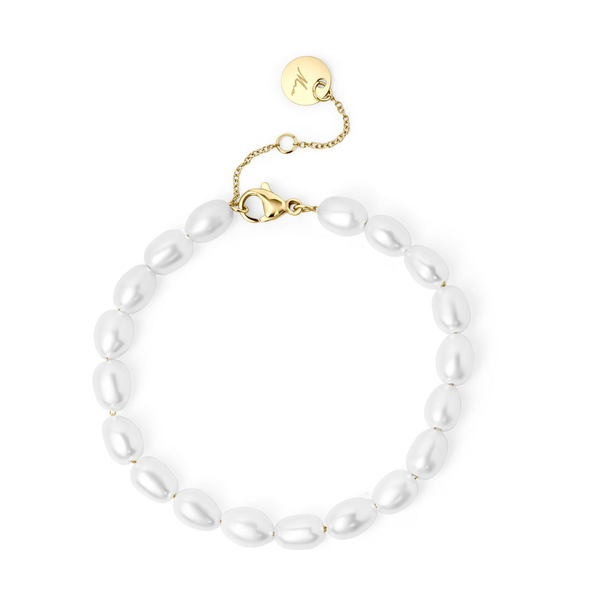 Bracelet BLISS Blanc perle & nacré + MOT (solo ou trio)