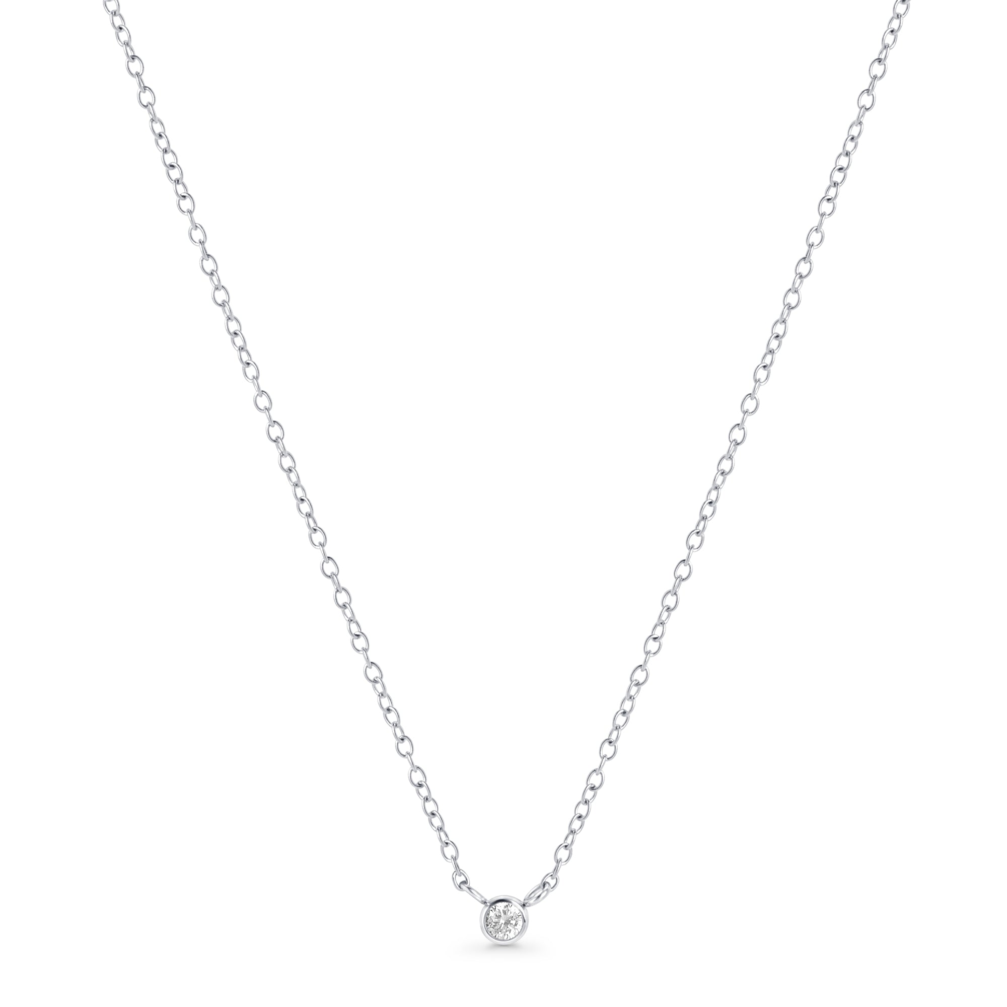 Minimal Solitaire Stone Necklace | Sustainable Steel | MIAJWL