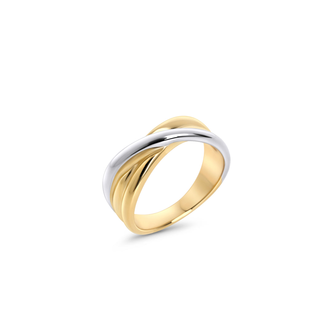 Intertwined Two-Tone Ring | Stainless Steel | MIAJWL – Mia Bijoux