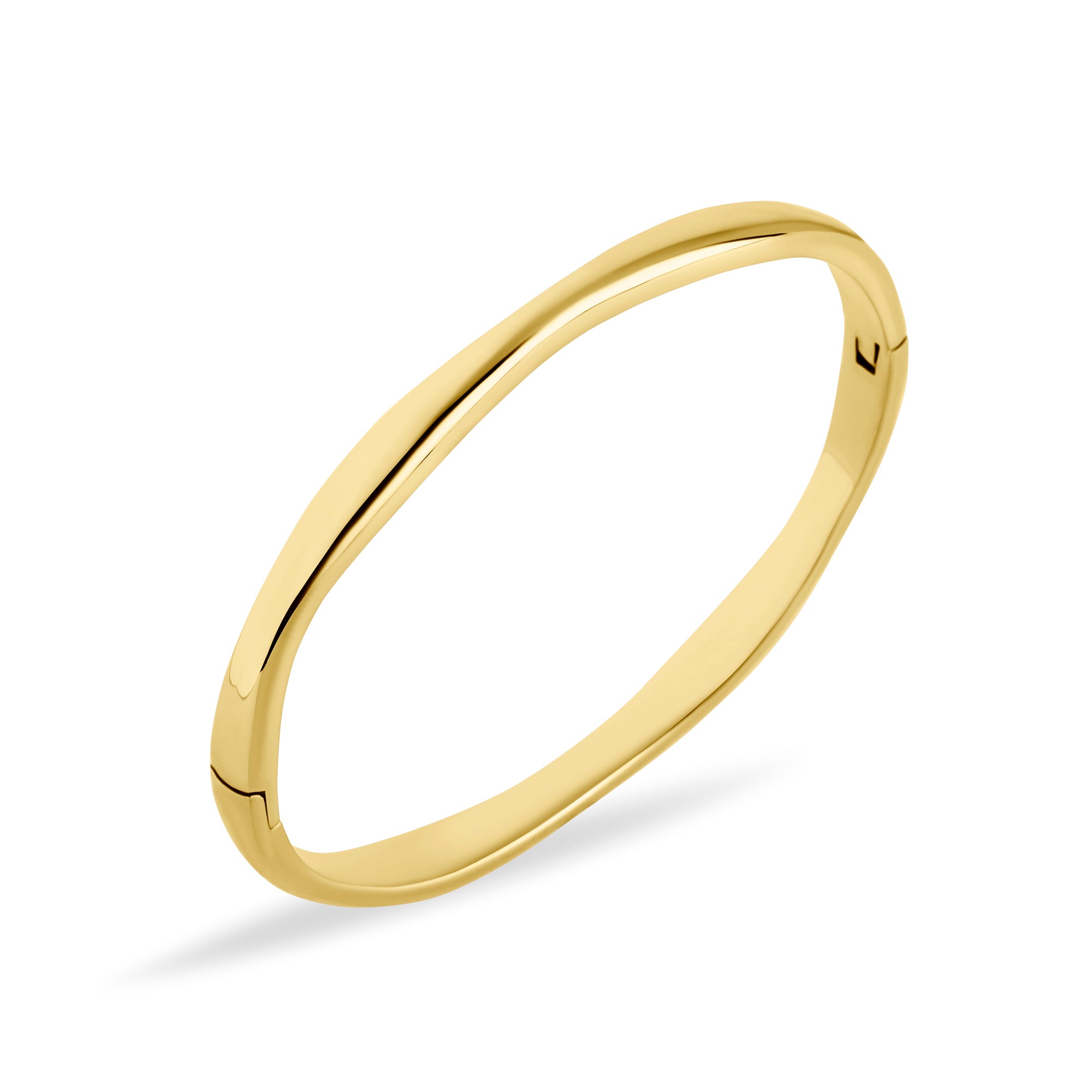 Gold Wavy Organic Bangle | Stainless Steel | MIAJWL