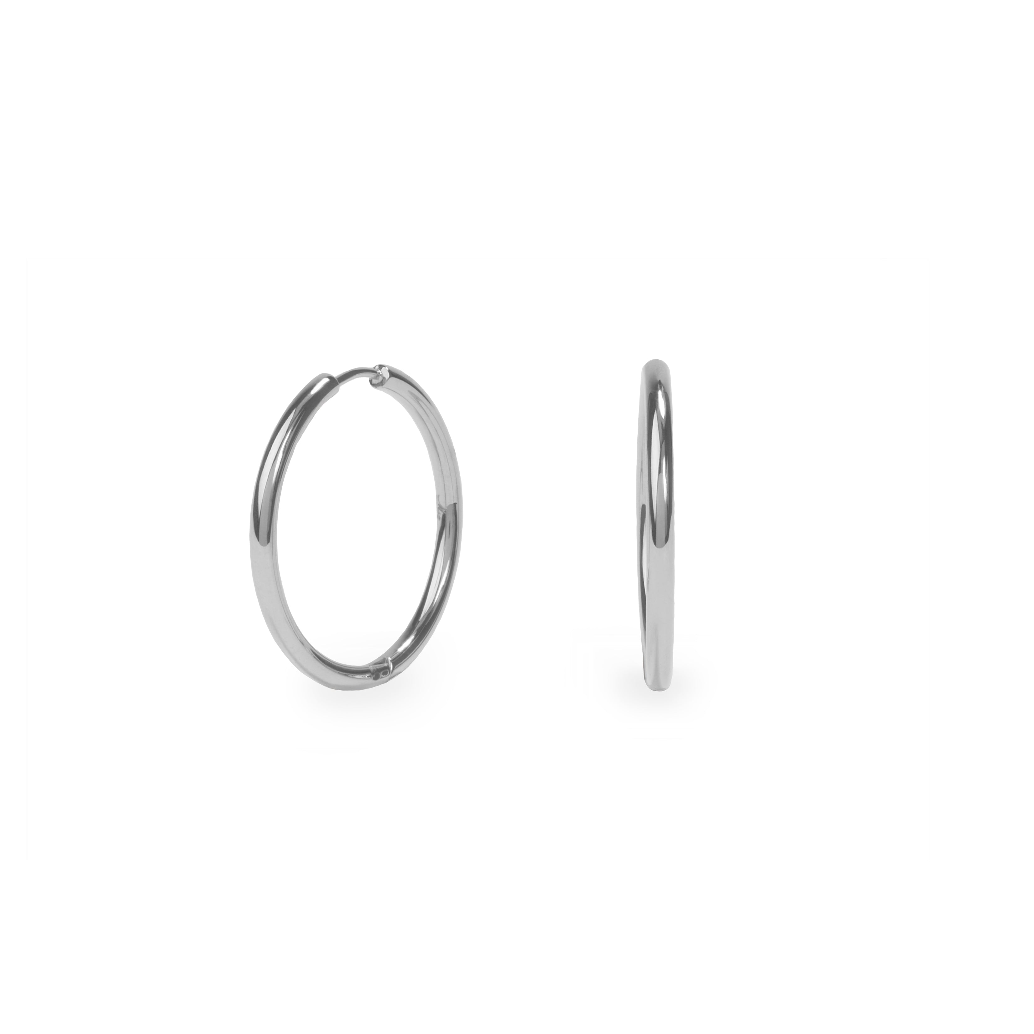Plain Hoop Earrings 20mm | Waterproof Stainless Steel | MIAJWL
