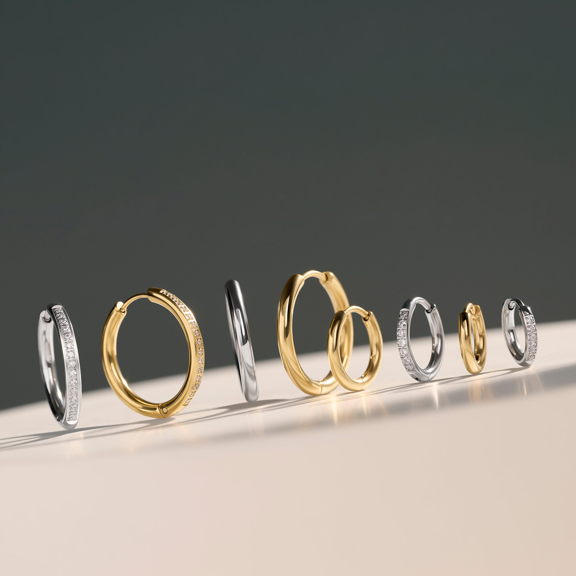 Mini Stacks Chic Huggie Earrings - 8mm