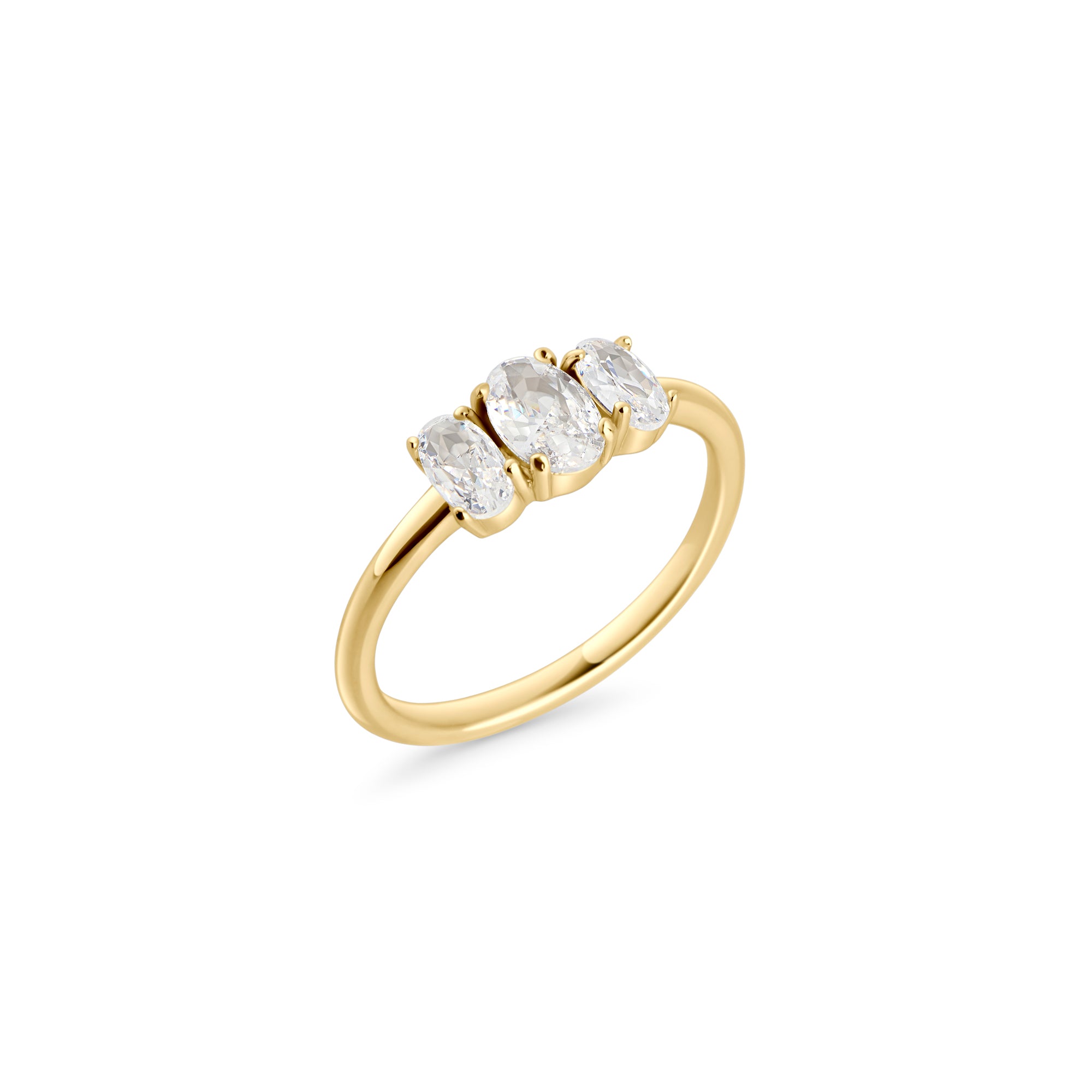 Sparkling Zircon Gold Ring Elegant water-resistant hypoallergenic Dainty Bague Or Zircon Élégant Hypoallergène Acier Inoxydable Mia