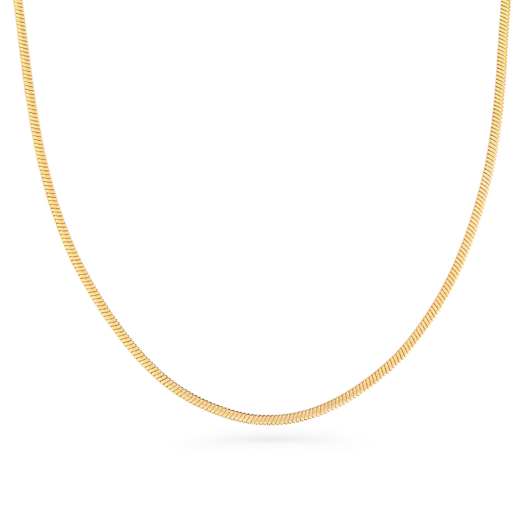 18'' Gold Timeless Flat Neck Chain | No Allergy Stainless Steel