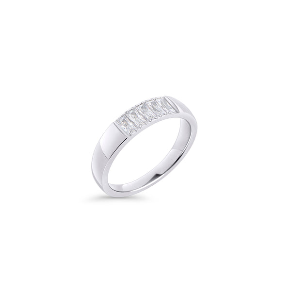 Stainless Steel Ring with Sparkling Stone - Allergy Free | MIAWJL