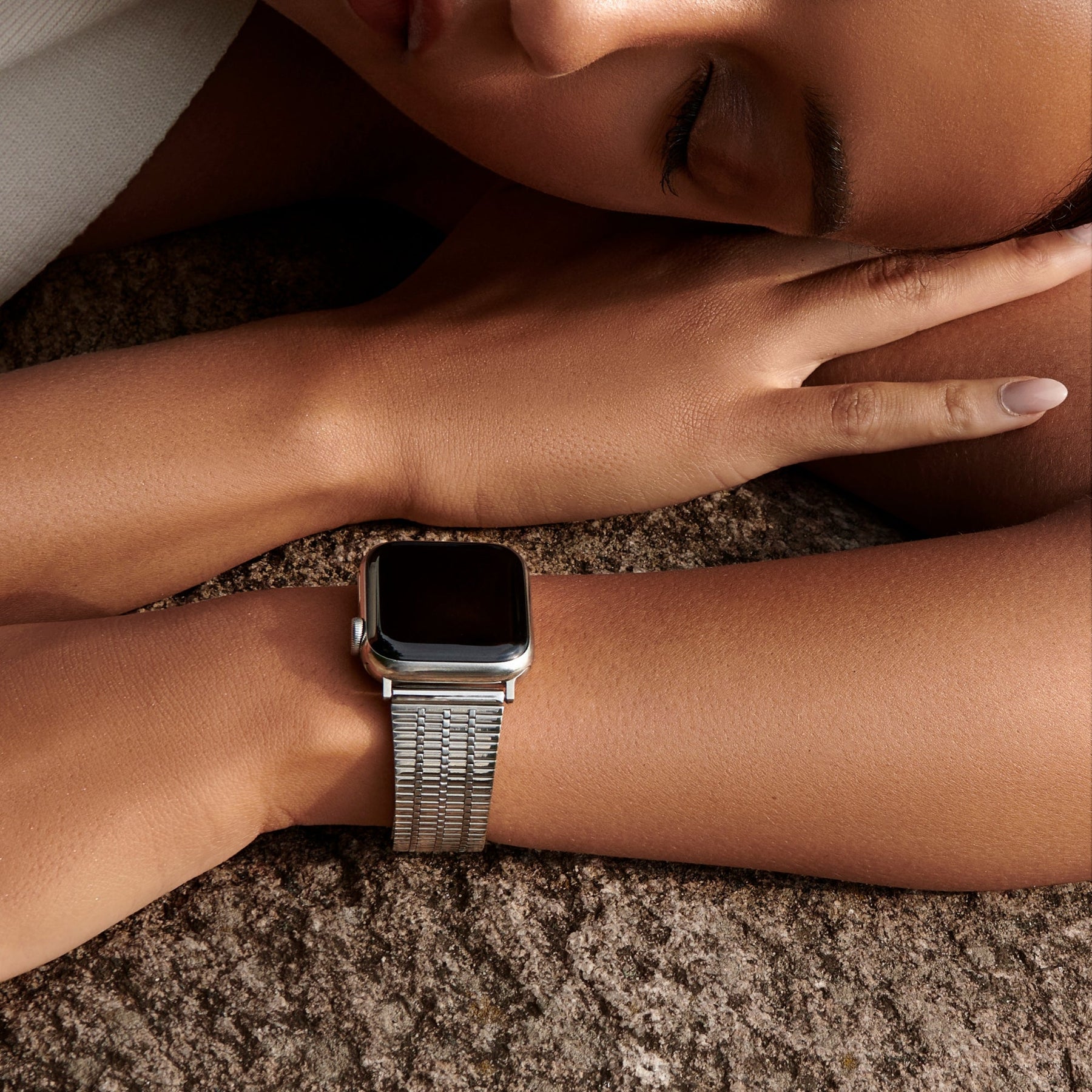 Black Onyx Beaded Apple Watch Band | Moon Dance Charms
