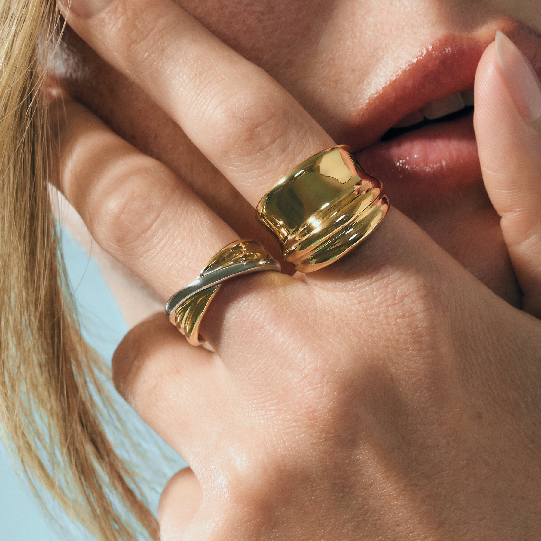 Intertwined Two-Tone Ring | Stainless Steel | MIAJWL – Mia Bijoux