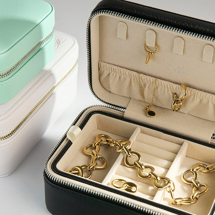 Black Rectangle Jewelry Box | Vegan Leather | MIAJWL – Mia Bijoux