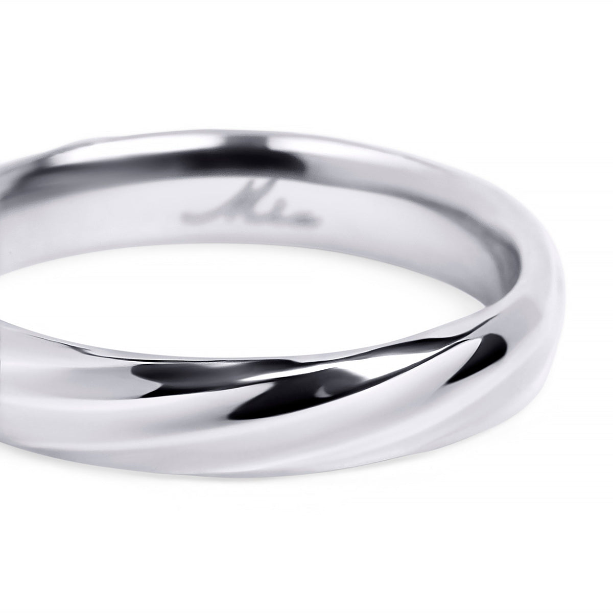 Tarnish resitant silver stainless steel twisted ring MIAJWL bague torsade acier inoxydable argent ne ternit pas Mia Bijoux