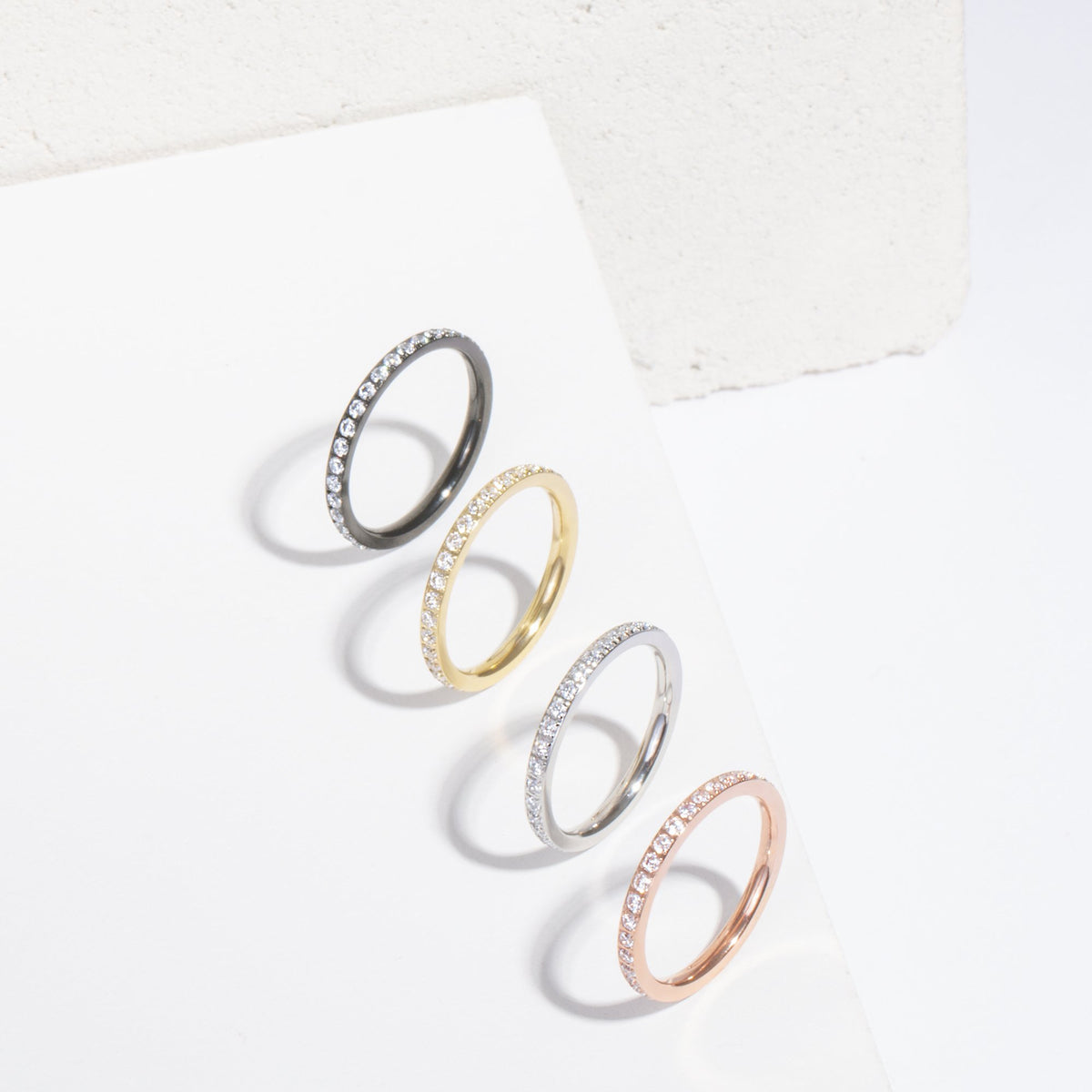 thin eternity ring stainless steel bague éternité acier inoxydable MIA T419R001